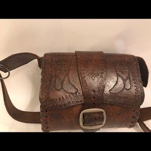 Handmade Leather Purse With Steciling